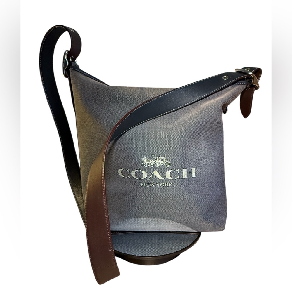 Coach Gray and Black Crossbody Bag